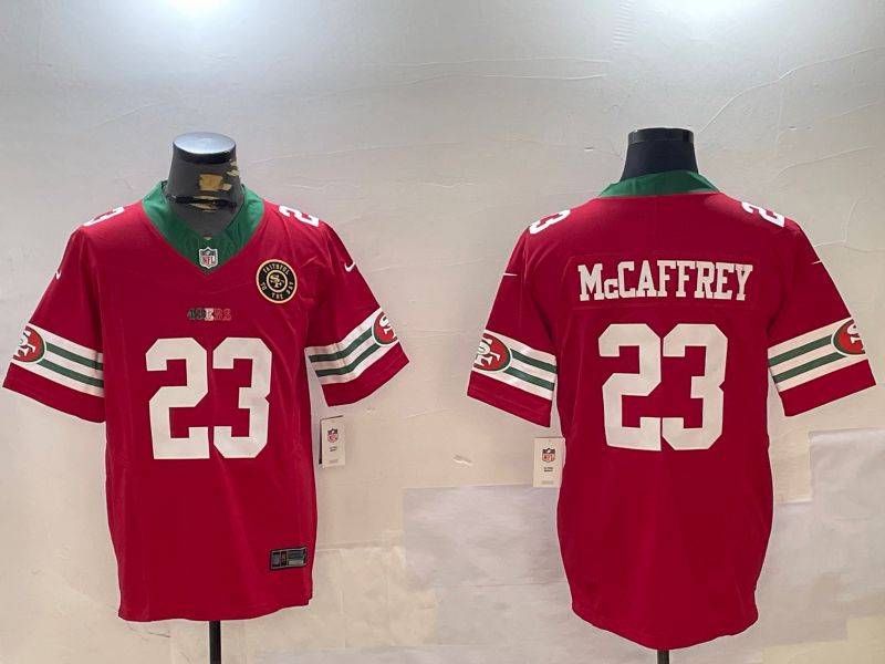 Men San Francisco 49ers #23 Mccaffrey Red Mexico three generations 2024 Nike Vapor Limited NFL Jersey style 2->san francisco 49ers->NFL Jersey